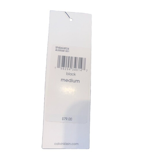 CALVIN KLEIN 60% COTTON Men’s Polo Shirt NWT Black Size M Medium - Picture 3 of 5